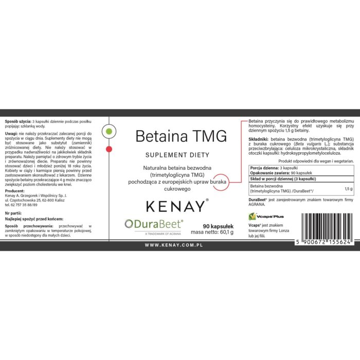 BETAINA TMG 90 kaps. - obrazek 2
