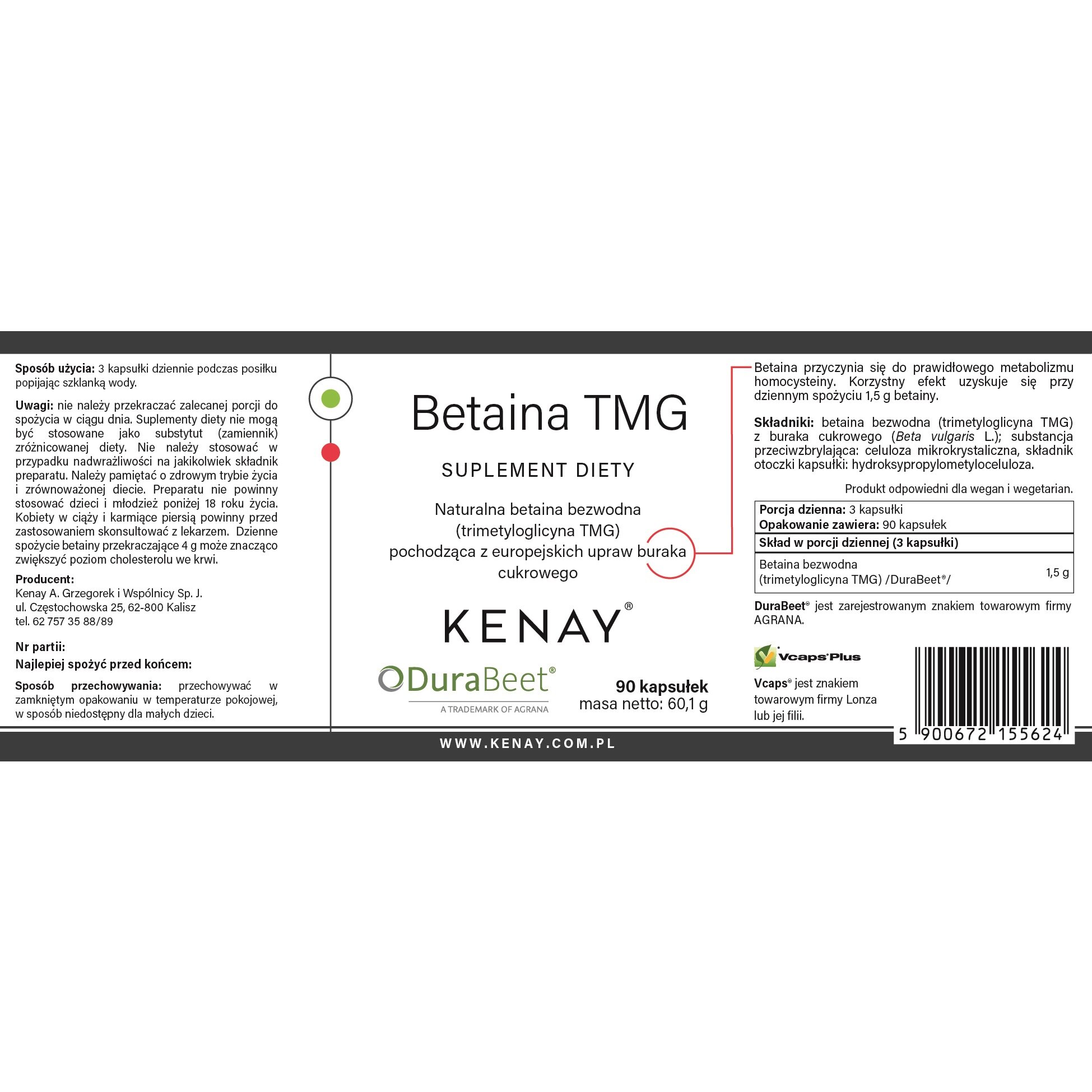 Betaina_TMG-90_tabl-165x65-EAN_5900672155624-Kenay_PL1-1.jpg BETAINA TMG 90 kaps. - obrazek 2
