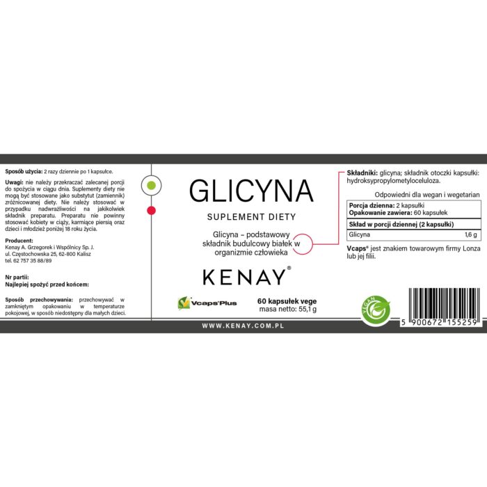 GLICYNA 60 kaps. - obrazek 2
