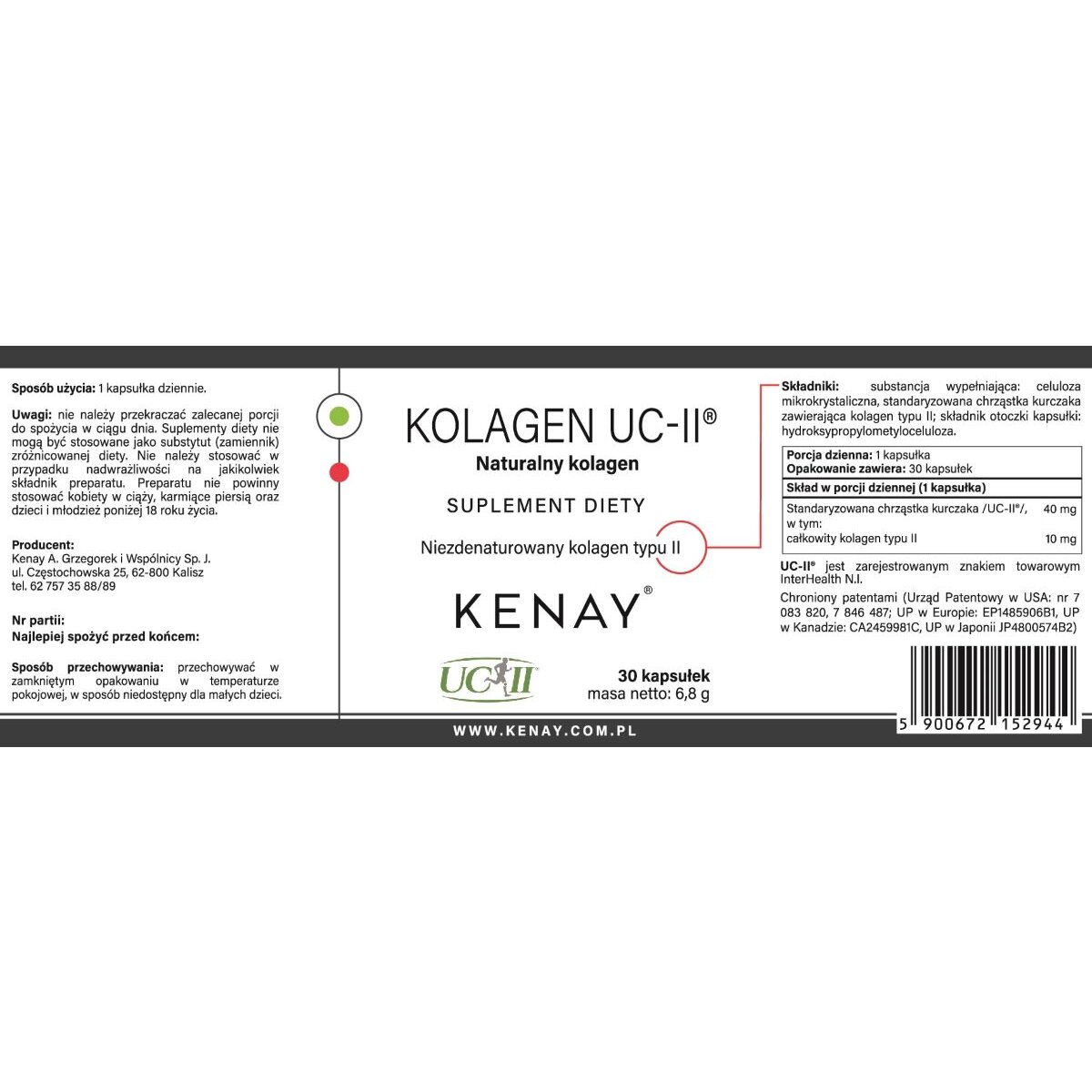 Kolagen_UC-II-30_kaps-155x57-EAN_5900772152944-Kenay_PL-1.jpg KOLAGEN UC-II 30 kaps. - obrazek 2