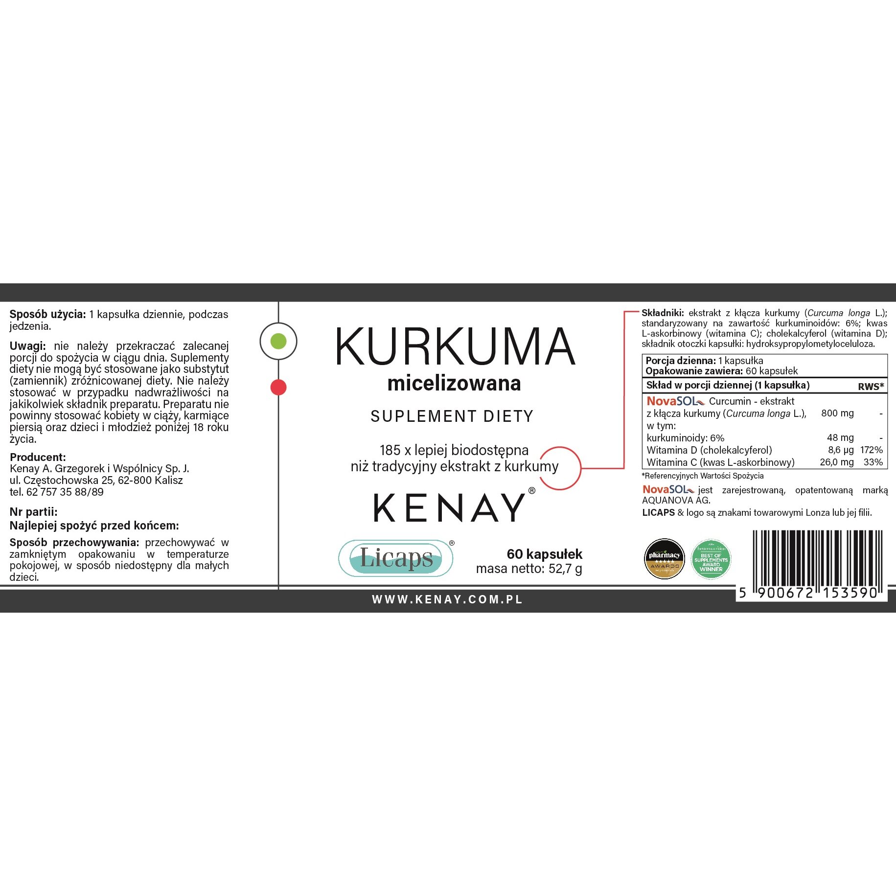 Kurkuma_micelizowana_licaps-60_kaps-155x57-EAN_5900672153590-Kenay_PL1-1.jpg KURKUMA MICELIZOWANA LICAPS 60 kaps. - obrazek 2