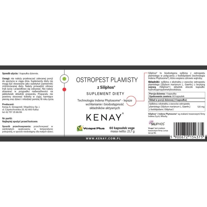 Ostropest plamisty Siliphos® - 60 kapsułek - obrazek 2