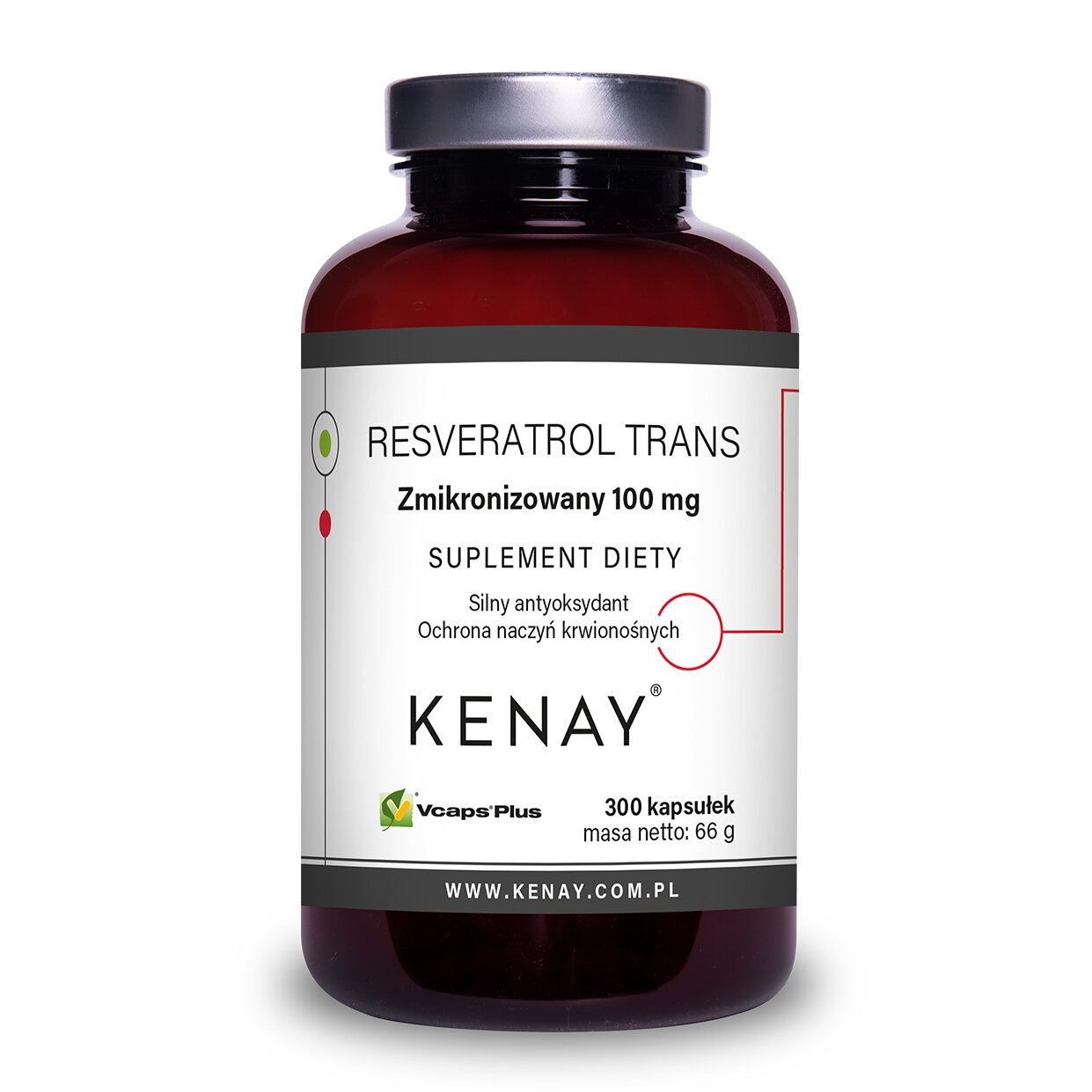 Resveratrol_Trans_100mg_300-1.jpg RESVERATROL ZMIKRONIZOWANY TRANS 100 mg - 300 kaps. - obrazek 1