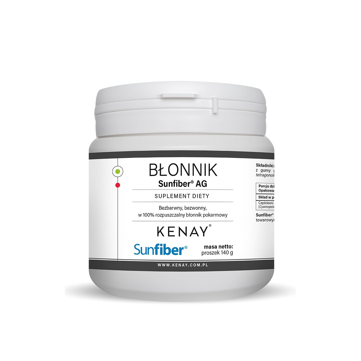 Sunfiber-140g-Kenay_PL1-1.jpg Błonnik Sunfiber® AG 140g - obrazek 1