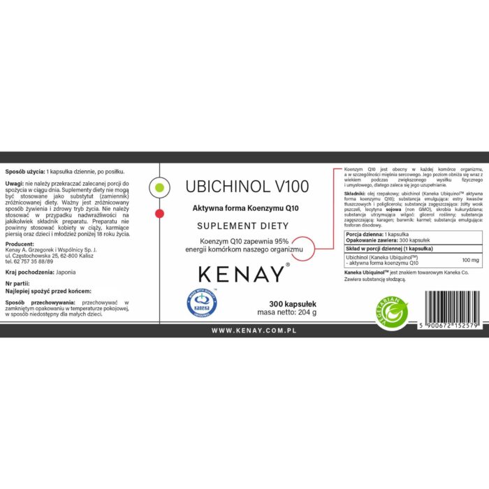 UBICHINOL-KOENZYM Q10 V100 - 300 kapsułek - obrazek 2