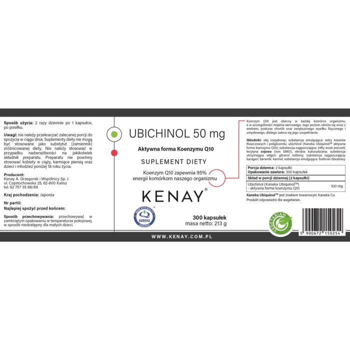 UBICHINOL-KOENZYM Q10 50 mg - 300 kapsułek - obrazek 2