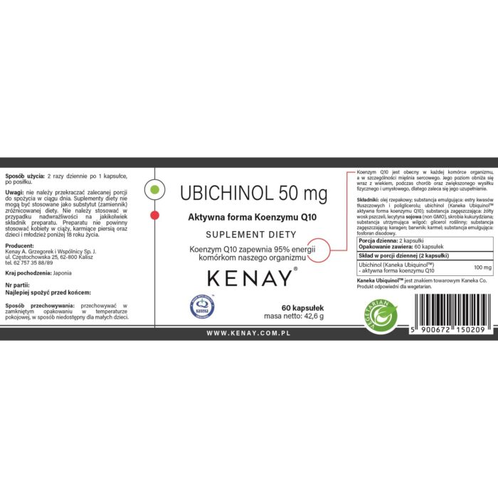 UBICHINOL-KOENZYM Q10 50 mg - 60 kapsułek - obrazek 2