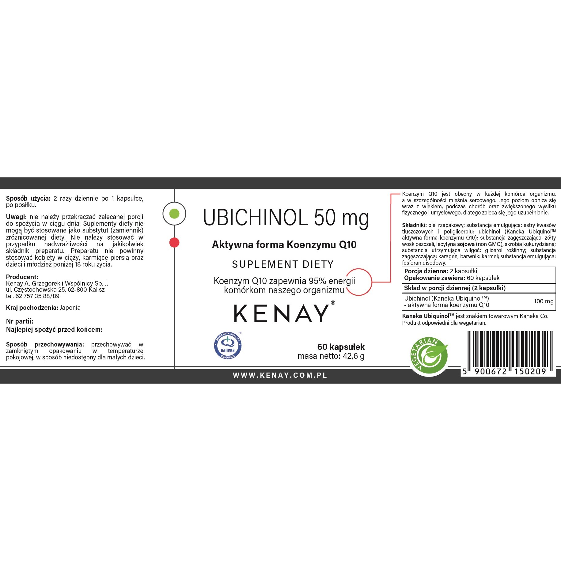 Ubichinol_zredukowany_50_mg-60_kaps-155x57-EAN_5900672150209-Kenay_PL-1.jpg UBICHINOL-KOENZYM Q10 50 mg - 60 kapsułek - obrazek 2