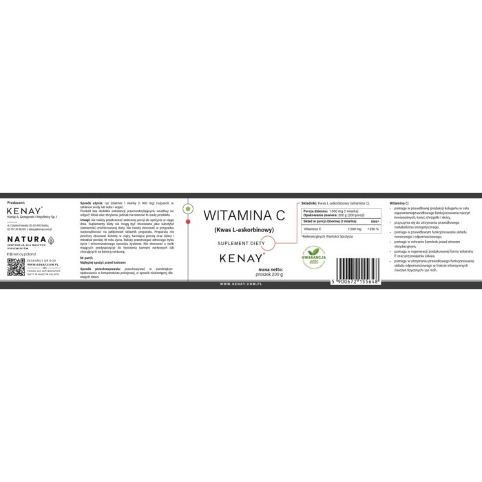 Witamina C kwas L-askorbinowy 200g - obrazek 2