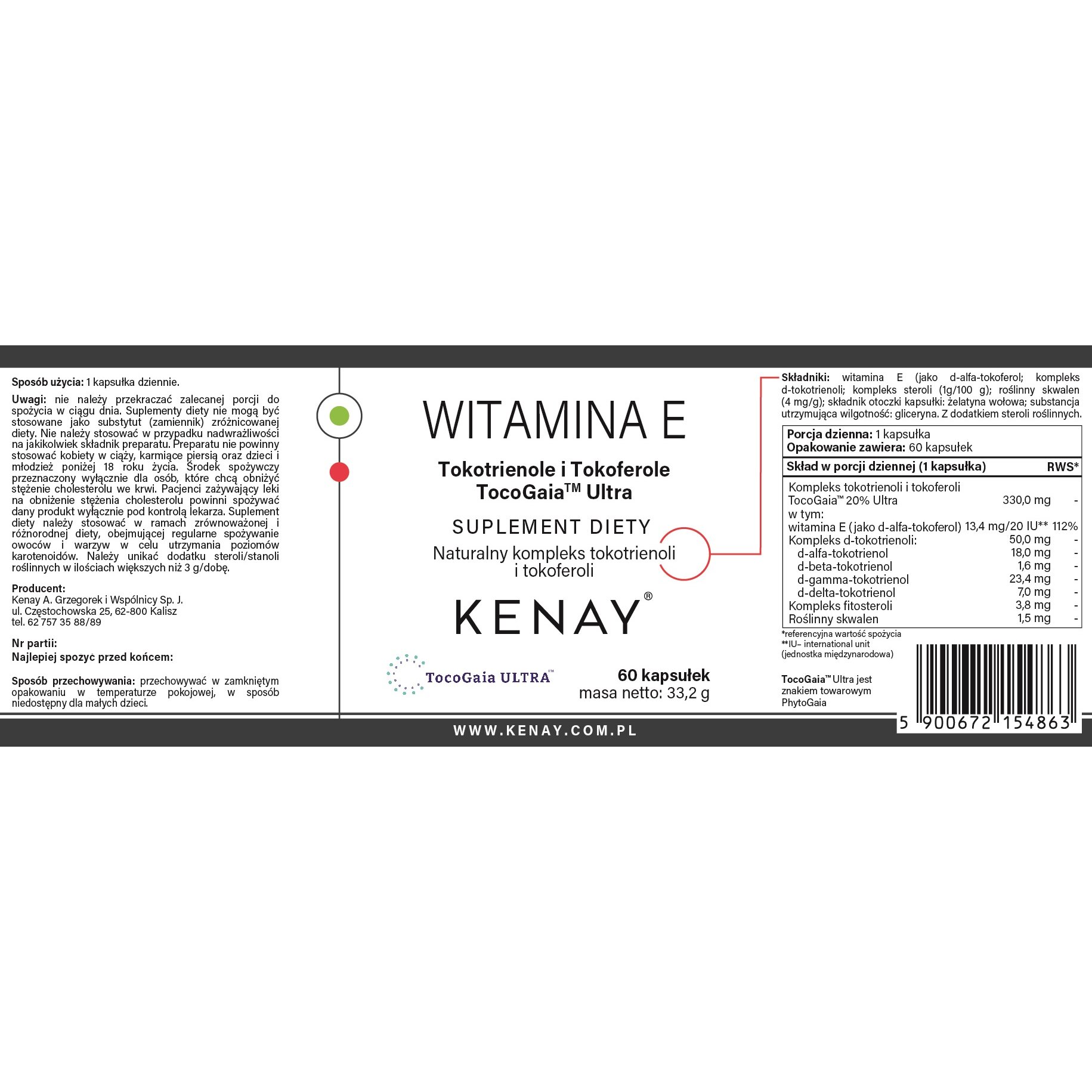 Witamina_E_TocoGaia-60_kaps-155x57-EAN_5900672154863-Kenay_PL-1.jpg WITAMINA E Tokotrienole i Tokoferole TocoGaia™ Ultra (60 kapsułek) - obrazek 2