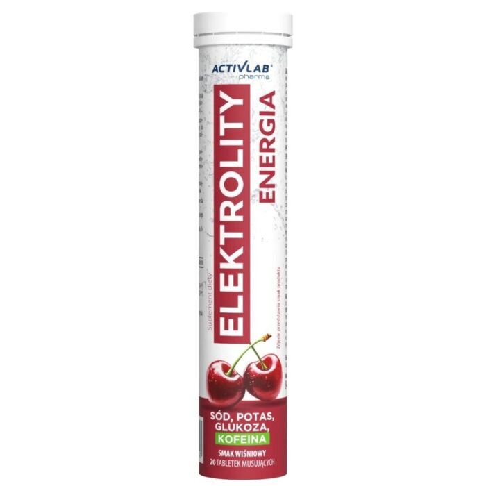 Activlab Pharma Elektrolity Energia z kofeiną, wiśnia - 20 tabletek musujących - obrazek 1