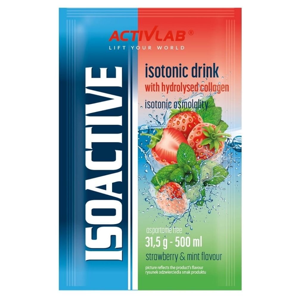 act15887-1-1.jpg Activlab Isoactive Izotonik funkcjonalny z kolagenem, truskawka z miętą - 31,5 g - obrazek 1