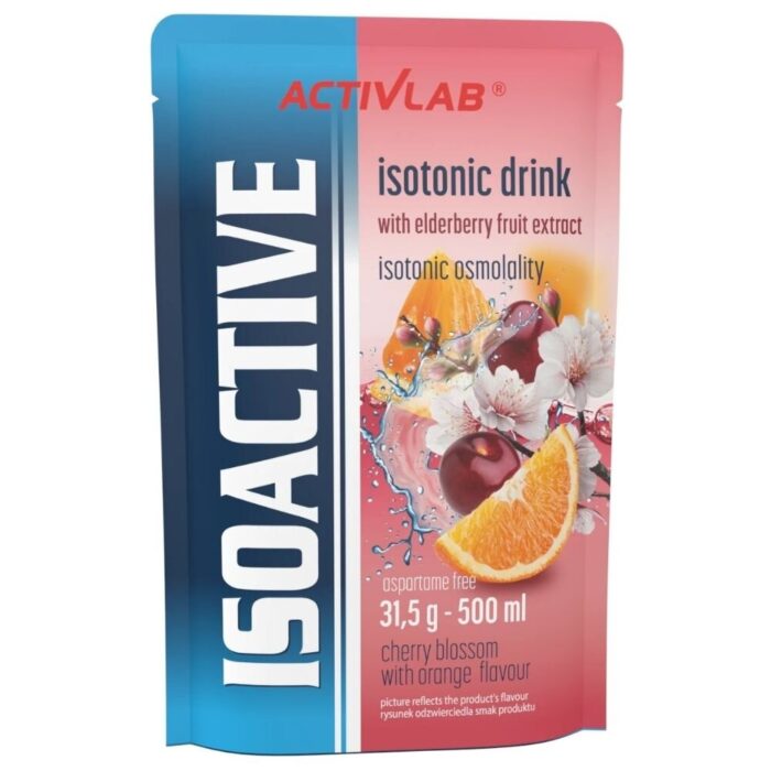 Activlab Isoactive Izotonik funkcjonalny z czarnym bzem, kwiat wiśni z pomarańczą - 31,5 g - obrazek 1