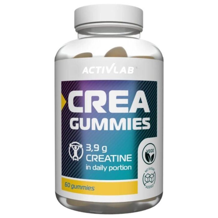 Activlab Crea Gummies, Monohydrat kreatyny 4500 mg, cytryna-limonka - 60 żelek - obrazek 1