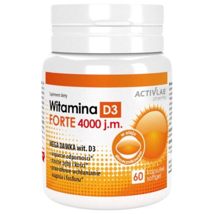 Activlab Pharma Witamina D3 Forte 4000 IU - 60 kapsułek - obrazek 2