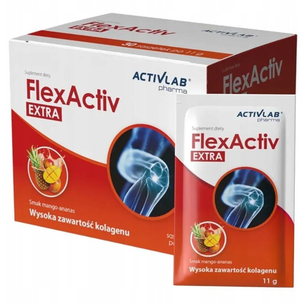 act326-1-1.jpg Activlab FlexActiv EXTRA Kolagen na stawy, mango-ananas - 30 saszetek - obrazek 1