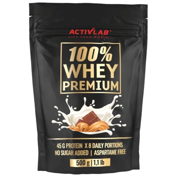 Activlab 100% Whey Premium Odżywka białkowa, masło orzechowe z czekoladą - 500 g - obrazek 1
