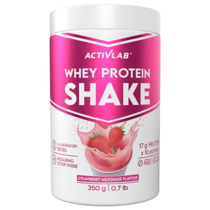 Activlab Whey Protein Shake, truskawkowy koktajl mleczny - 350 g - obrazek 1