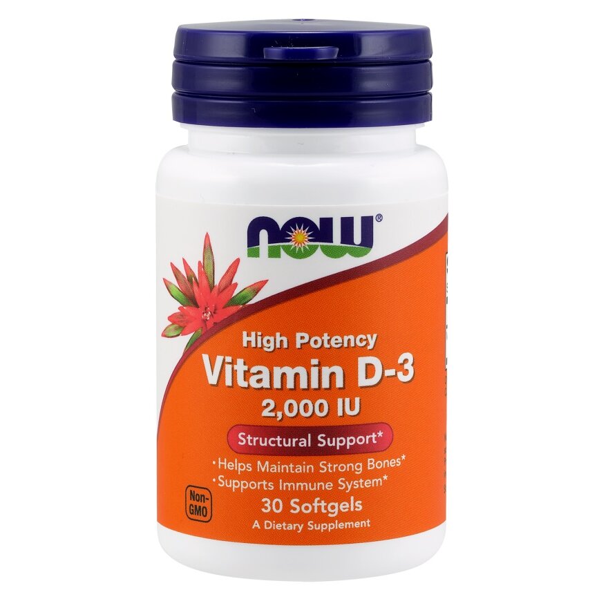 ae8f74fcd166a78bad6502954f8e7452-1.jpg Vitamin D-3, 2000 IU - 30 softgels - obrazek 1