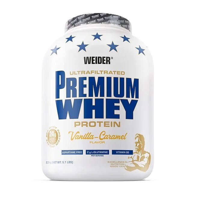 b07219190054fcb853d0e2574cf1fcdd-1.jpg Premium Whey, Vanilla Caramel - 2300 grams - obrazek 1