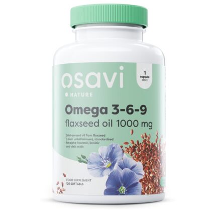 Omega 3-6-9 Flaxseed Oil, 1000mg - 120 softgels
