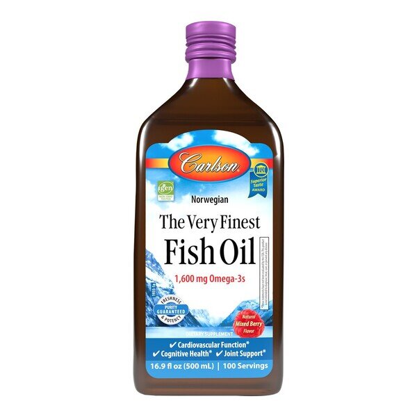 ba539ba1893058c573a8dab9437cf64d-1.jpg The Very Finest Fish Oil, Mixed Berry - 500 ml. - obrazek 1
