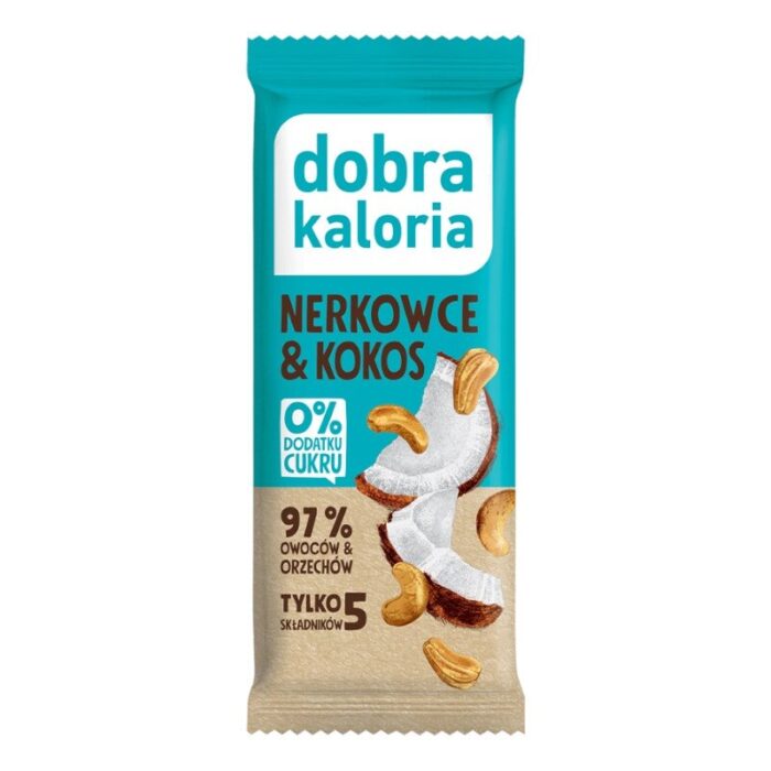 Baton daktylowy nerkowce & kokos bez cukru 35g DOBRA KALORIA - obrazek 1