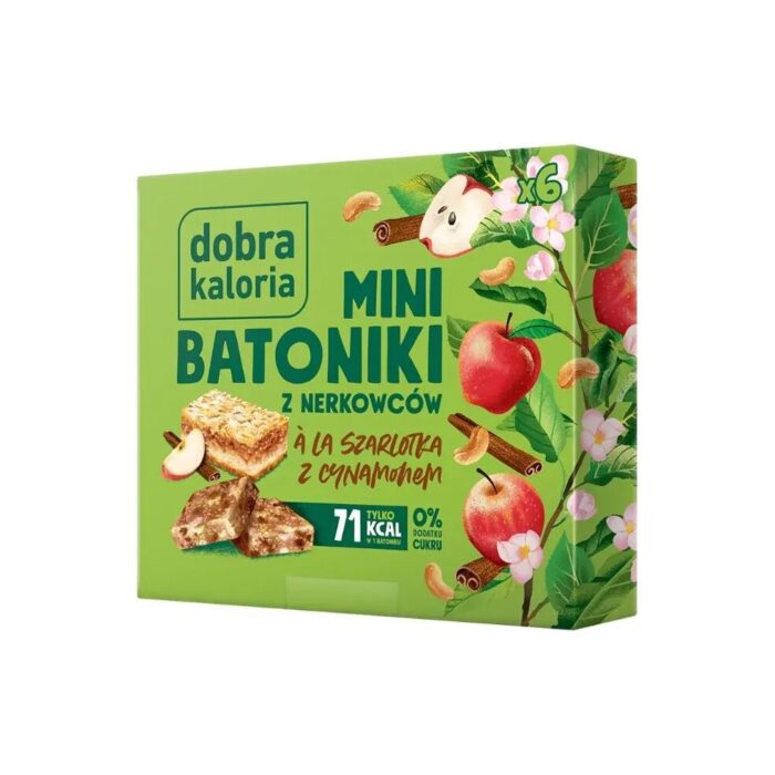 Mini batoniki z nerkowców à la szarlotka z cynamonem bez cukru 102g DOBRA KALORIA - obrazek 2