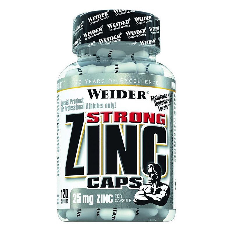 bd607d9040bcb15f092fc04eb9a19cbb-1.jpg Strong Zinc, 25mg - 120 caps - obrazek 1
