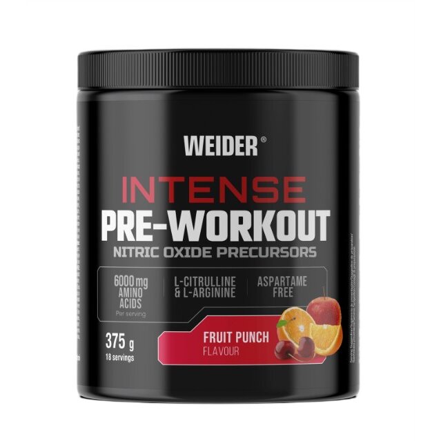 bdd5f314dbb6dd29012116340874e654-1.jpg Intense Pre-Workout, Fruit Punch - 375 grams - obrazek 1
