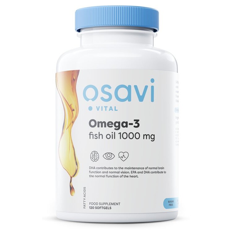 bf182f929b0c26ce88b52bb2697a40b5-1.jpg Omega-3 Fish Oil Molecularly Distilled, 1000mg (Lemon) - 120 softgels - obrazek 1