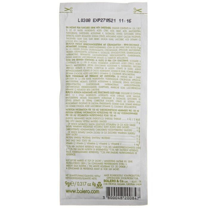 Bolero Classic Instant drink Pear (1 saszetka) - 9 g - obrazek 2