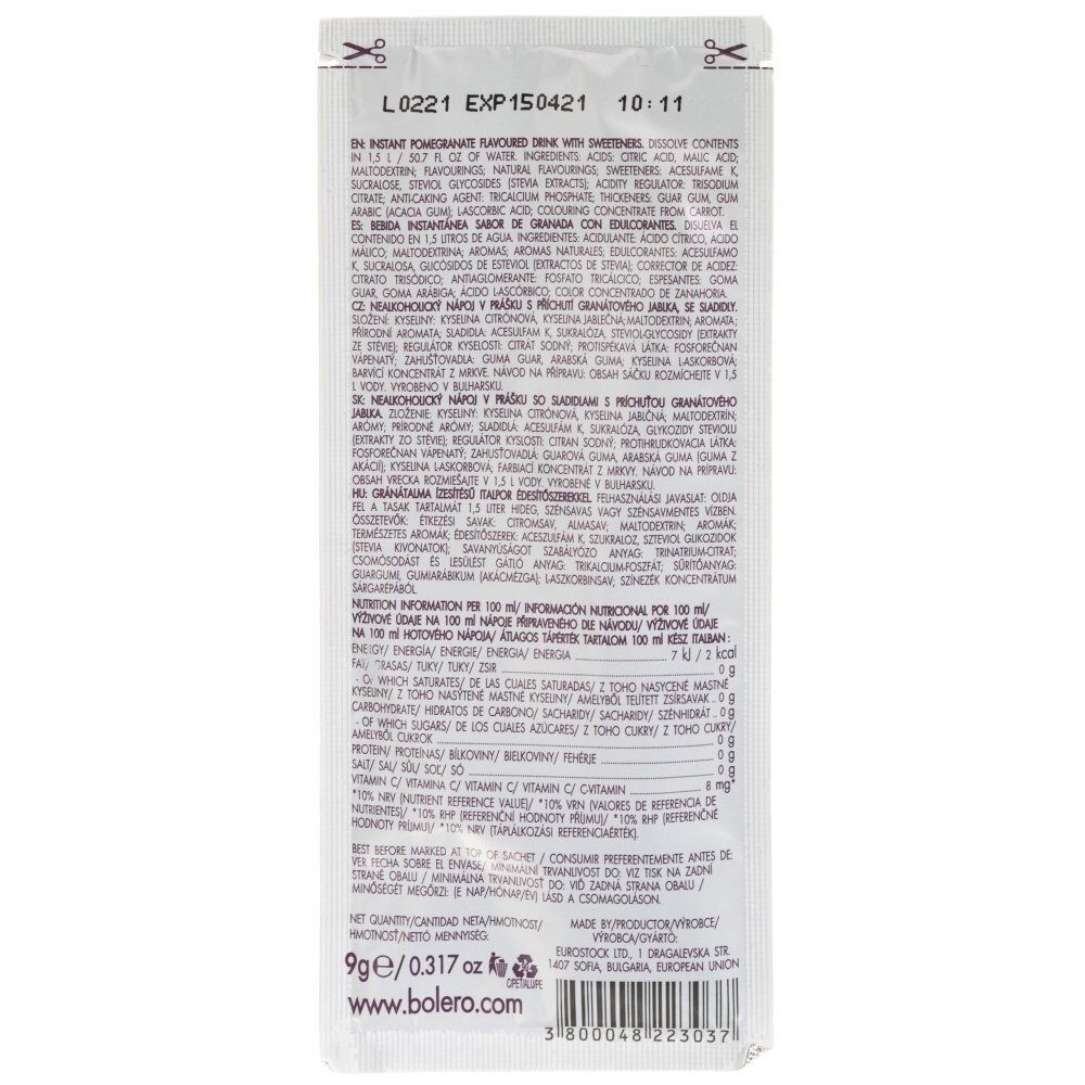 bol-223037-2-1-1.jpg Bolero Classic Instant drink Pomegranate (1 saszetka) - 9 g - obrazek 2
