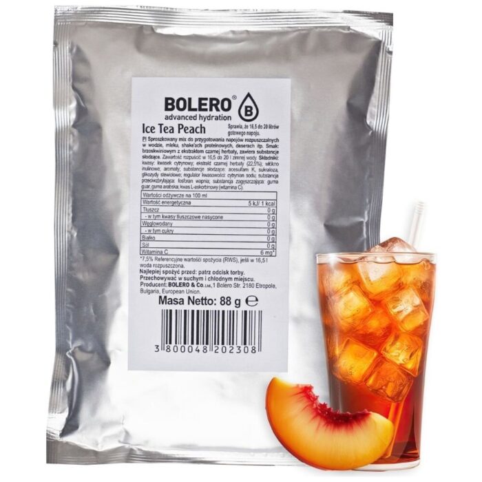 Bolero Bag Instant drink Ice Tea Peach (mrożona herbata brzoskwiniowa) - 88 g - obrazek 1