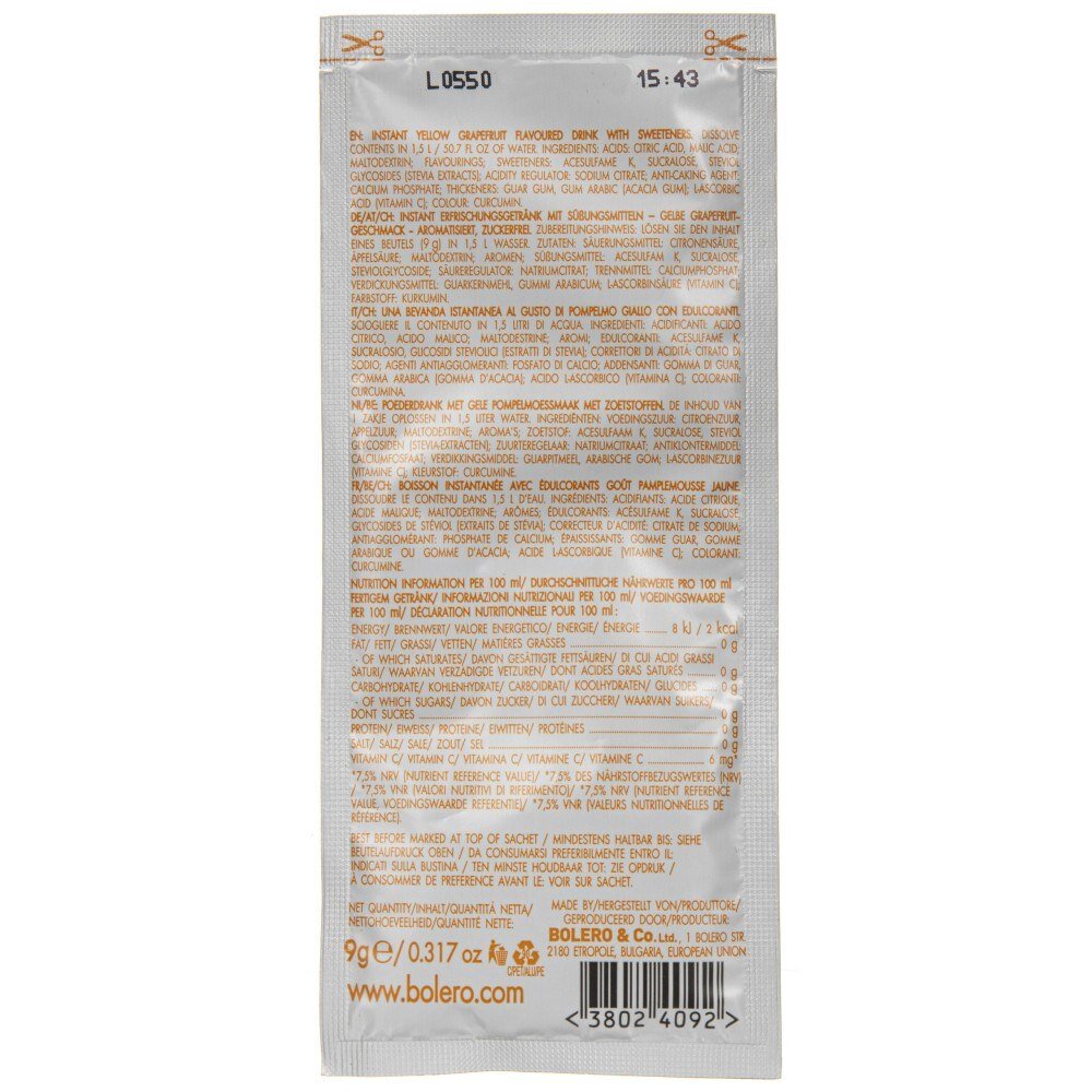 bol-4092-2-1.jpg Bolero Classic Instant drink Yellow Grapefruit (1 saszetka) - 9 g - obrazek 2
