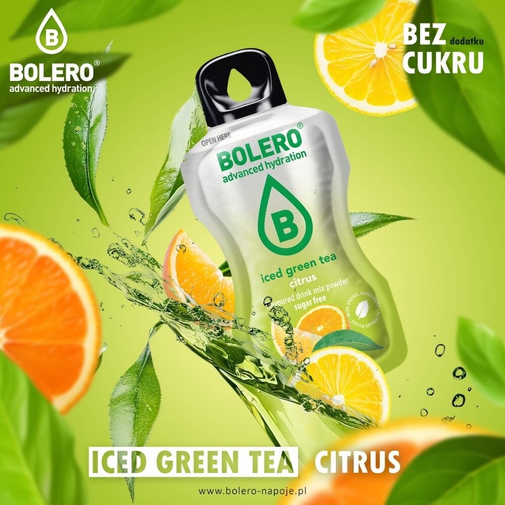 bol150702-2-1.jpg Bolero Classic Instant Drink Iced Green Tea Citrus (zielona mrożona herbata cytrusowa) - 8 g - obrazek 2