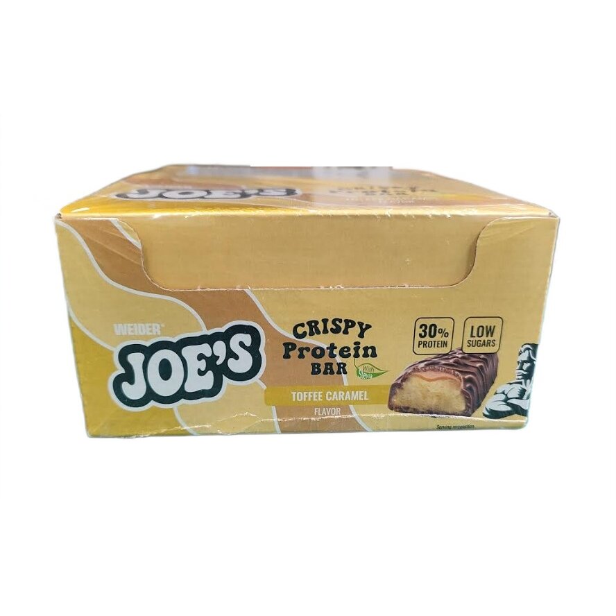c38a2a9c22f386793637bf97cf18fe12-1.jpg Joe's Crispy Protein Bar, Toffee Caramel - 12 x 50g - obrazek 1