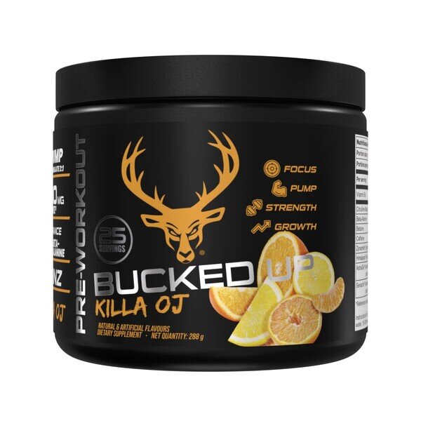 c49c137b9ca7c7d48b92fcf656e17d30-1.jpg Bucked Up Pre-Workout, Killa OJ - 288 grams - obrazek 1