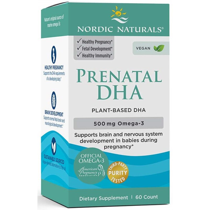 c7251fbf672e374e41ef09120c3c9ebd-1.jpg Prenatal DHA Vegan, 500mg - 60 softgels - obrazek 1