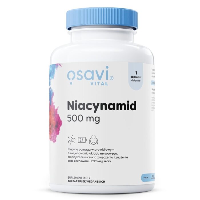 Niacynamid, 500mg - 120 vegan caps - obrazek 1