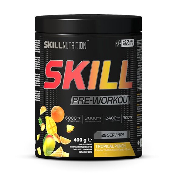 cd620b91c7f56f7b18a2251de4211f66-1.jpg Skill Pre-Workout, Tropical Punch - 400 grams - obrazek 1