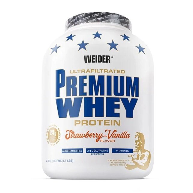 ce4928c45e82faa1ee345c1ab9da27ae-1.jpg Premium Whey, Strawberry Vanilla - 2300 grams - obrazek 1