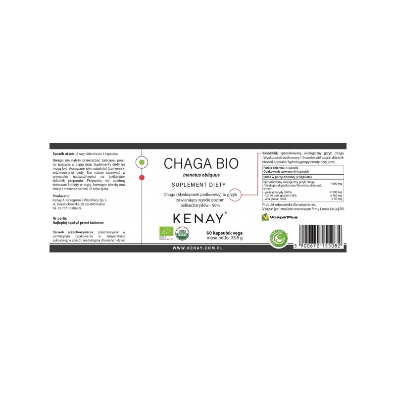 chaga-1.jpg CHAGA BIO Inonotus obliquus (60 kapsułek) - obrazek 2