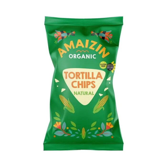 CHIPSY TORTILLA KUKURYDZIANE SOLONE BEZGLUTENOWE BIO 250 g - AMAIZIN - obrazek 2