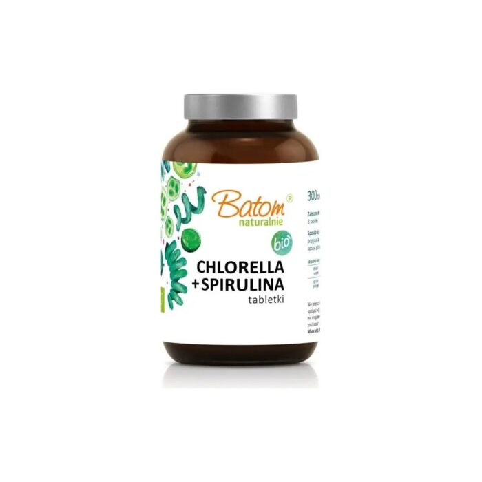 CHLORELLA + SPIRULINA BIO 240 TABLETEK - BATOM - obrazek 2