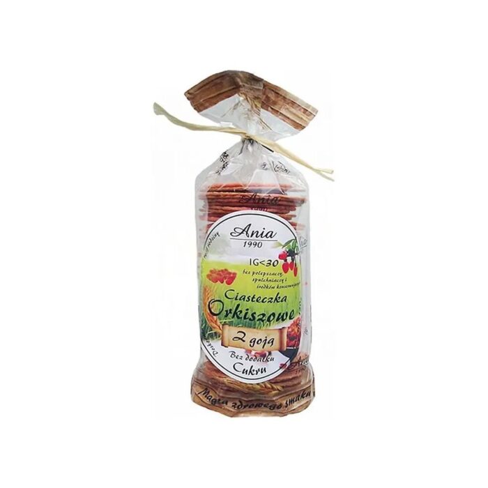 Ciasteczka orkiszowe z jagodami Goji bez cukru 120g ANIA - obrazek 2