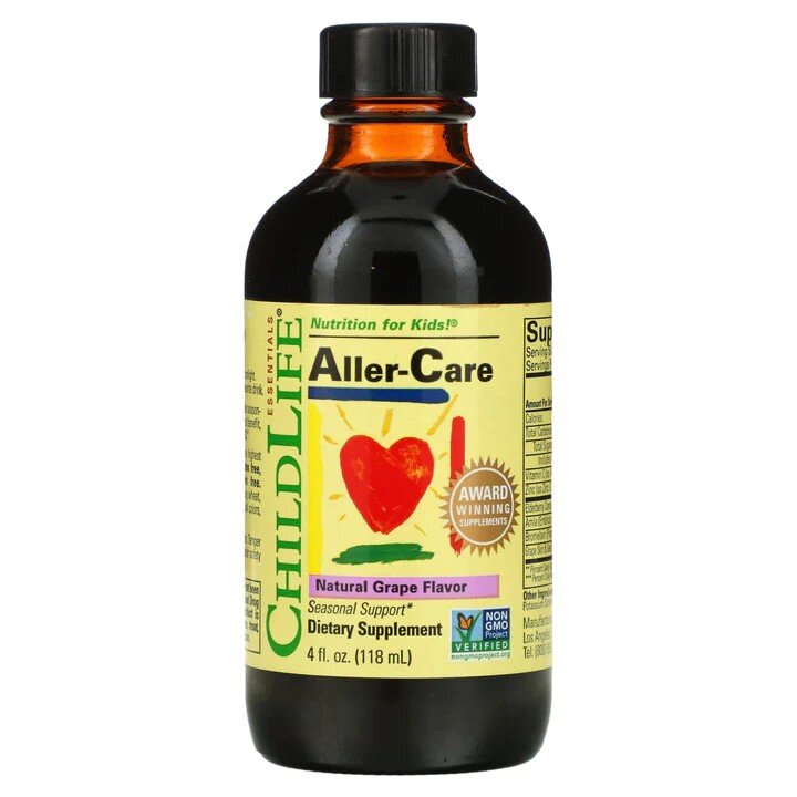 cle0070-1-1.jpg ChildLife Aller-Care, Płynna witamina C, winogrono - 118 ml - obrazek 1