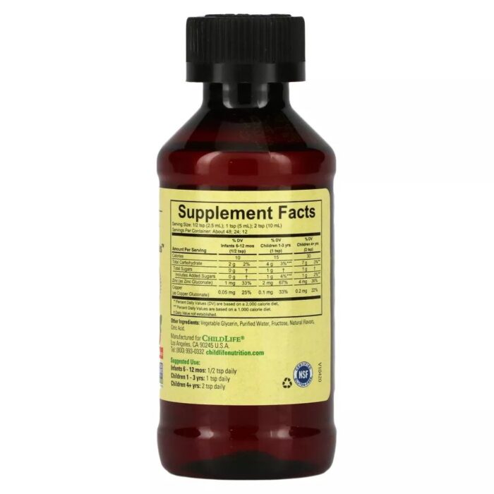 ChildLife Cynk dla dzieci, mango-truskawka - 118 ml - obrazek 2