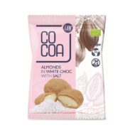 MIGDAŁY W BIAŁEJ POLEWIE Z SOLĄ BIO 70 g - COCOA