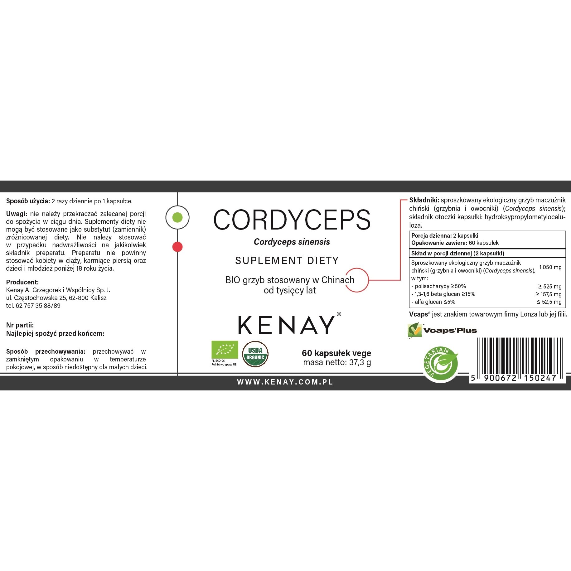 cordyceps-60-kapsulek-525-mgh-1.jpg CORDYCEPS BIO 60 kaps. PL-EKO-06 - obrazek 2